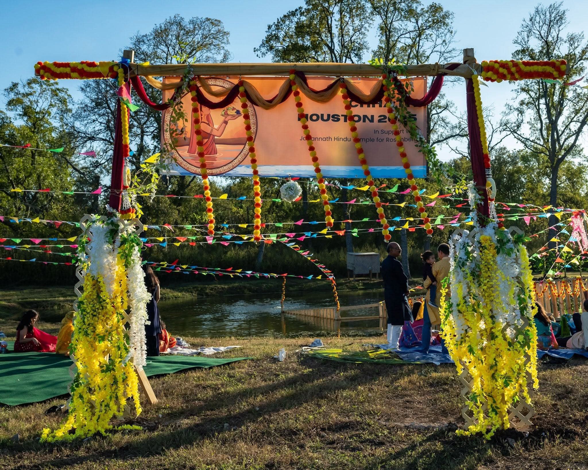 Chhath Houston community members at the festival